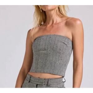 Generation Love Jennifer Plaid Bustier Top size XS